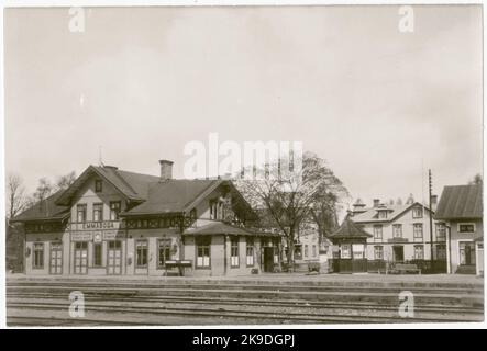 Emmaboda Railway Station. Stock Photo