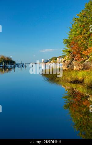 Farm River estuary, Farm River State Park, Connecticut Stock Photo