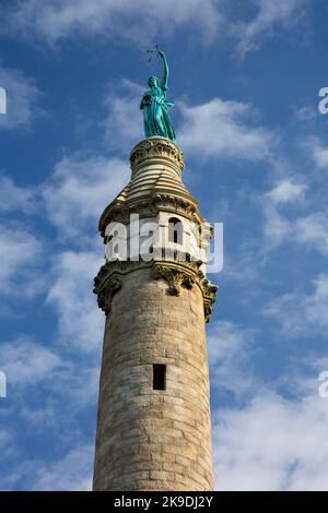 Soldiers & Sailors Monument, East Rock Park, New Haven, Connecticut Stock Photo