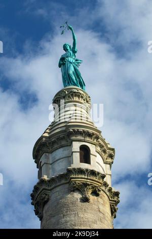 Soldiers & Sailors Monument, East Rock Park, New Haven, Connecticut Stock Photo