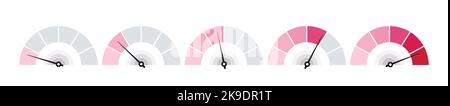 Tachometer icon set Stock Vector