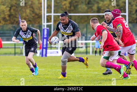 2022 Physical Disability Rugby League World Cup at Victoria Park, Warrington. New Zealand v Wales Stock Photo