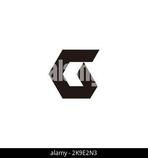 letter g arrow geometric logo vector Stock Vector