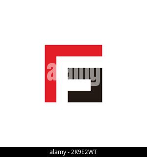 letter fg square geometric line simple logo vector Stock Vector