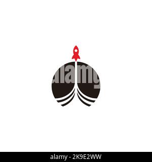 square swoosh motion planet logo vector Stock Vector