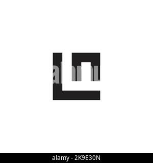 letter ln simple geometric line square logo vector Stock Vector