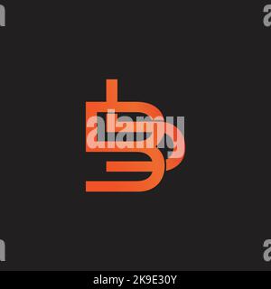 letter pb gradient dark background logo vector Stock Vector