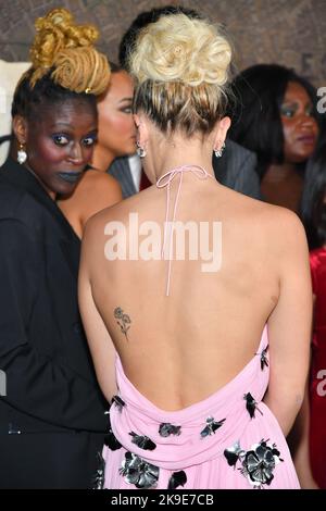 millie bobby brown backless dress Jane Summers Isabella Backless Short White Rehearsal Dinner and Wedding Dress 2 / White with Blush Pink Ribbon , female , adult