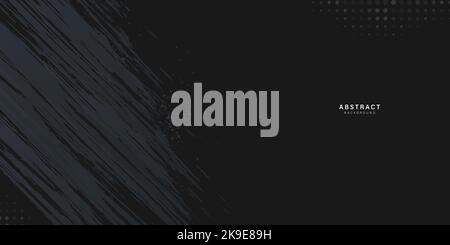 Black and gray abstract grunge background, gray dirty grunge background used for business, corporate, institution, poster, template, vector Stock Vector