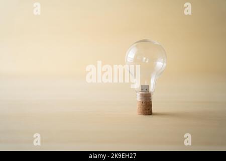 Usb stick in wine cork Stock Photo