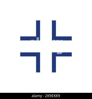 Exit full screen pixelated RGB color ui icon Stock Vector