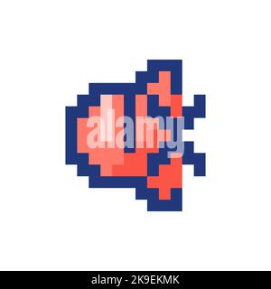 Turn off sound pixelated RGB color ui icon Stock Vector
