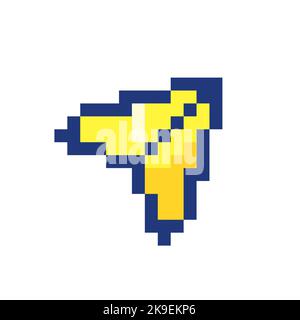 Sharing post pixelated RGB color ui icon Stock Vector