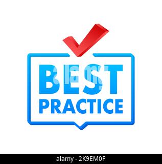 Best practice sign, label. Vector stock illustration. Stock Vector