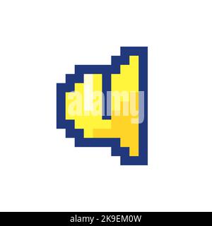 Audio settings pixelated RGB color ui icon Stock Vector