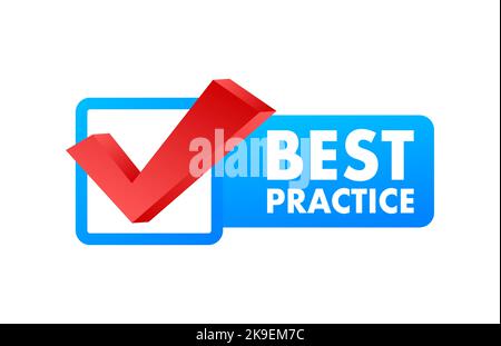 Best practice sign, label. Vector stock illustration. Stock Vector