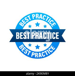 Best practice sign, label. Vector stock illustration. Stock Vector