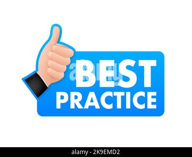 Best practice sign, label. Vector stock illustration. Stock Vector