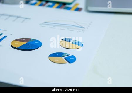 Business documents Graphs and charts Documents Financial development, Banking Account, Statistics, on desk at office. Stock Photo