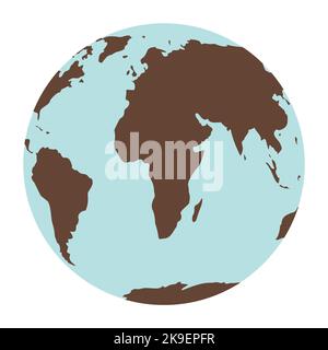 Melting Earth climate change icon - global warming and soil erosion. Vector ecology illustration of an environmental concept to save the planet Earth. Stock Vector