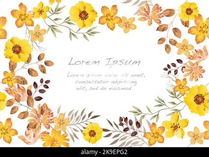 Watercolor seamless floral background isolated on a white background, vector illustration. Horizontally and vertically repeatable. Stock Vector