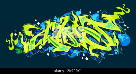 Abstract Graffiti Style Font Lettering Vector Illustration Template Stock Vector