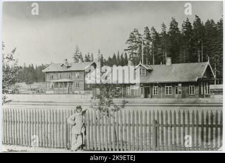 Sävsjö Railway Station 1870. Stock Photo