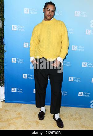West Hollywood, United States. 27th Oct, 2022. WEST HOLLYWOOD, LOS ANGELES, CALIFORNIA, USA - OCTOBER 27: British singer Sekou Sylla arrives at the City Of Hope's 2022 Spirit Of Life Gala held at the Pacific Design Center on October 27, 2022 in West Hollywood, Los Angeles, California, United States. (Photo by Xavier Collin/Image Press Agency) Credit: Image Press Agency/Alamy Live News Stock Photo