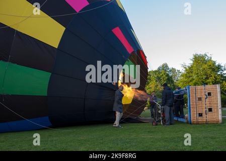 Hot Air Balloon flight across central London Stock Photo