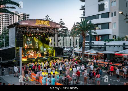 Gold Coast, Queensland, Australia - Groundwater country music festival on the streets of Broadbeach Stock Photo