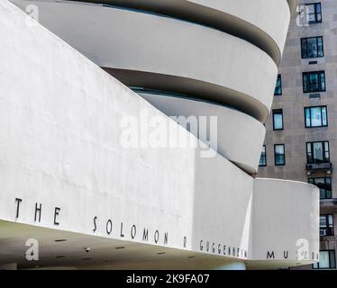 New York, USA - July 10, 2010: The Solomon R. Guggenheim Museum of modern and contemporary art in New York, USA. Designed by Frank Lloyd Wright museum Stock Photo