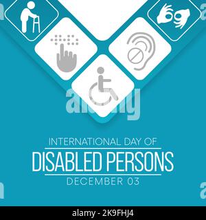 International Day of Persons with Disabilities (IDPD) is celebrated every year on 3 December. Stock Vector