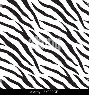 Vector illustration of seamless zebra pattern Stock Vector