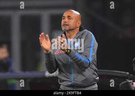 Naples, Italy. 26th Oct, 2022. Luciano Spalletti Manager of SSC Napoli during the Uefa Champions League match between SSC Napoli vs Rangers Football Club at Diego Armando Maradona Stadium (Photo by Agostino Gemito/Pacific Press) Credit: Pacific Press Media Production Corp./Alamy Live News Stock Photo