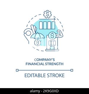 Company financial strength turquoise concept icon Stock Vector