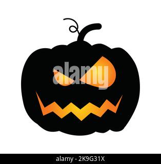 Pumpkin icon vector illustration isolated on white background. Pumpkin silhouette design. Stock Vector