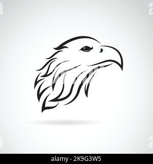 Vector image of an eagle head on white background. Easy editable layered vector illustration. Wild Animals. Stock Vector