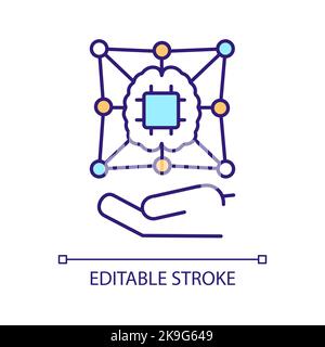 Wireless connection RGB color icon Stock Vector