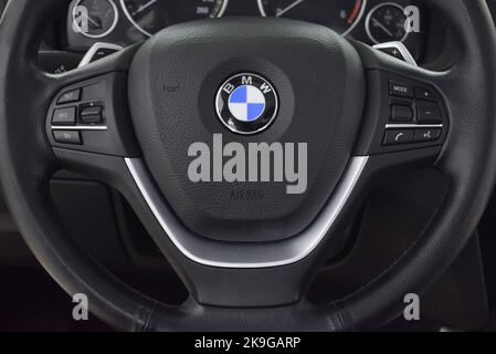 BMW X4 2015 car exterior interior view front back side view inside cockpit indoor no people Stock Photo