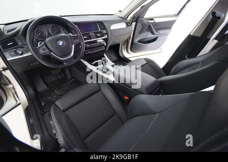 BMW X4 2015 car exterior interior view front back side view inside cockpit indoor no people Stock Photo