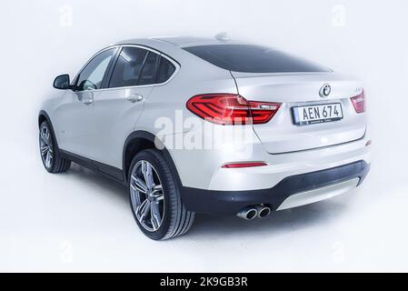 BMW X4 2015 car exterior interior view front back side view inside cockpit indoor no people Stock Photo