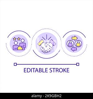 Partnership loop concept icon Stock Vector