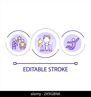 Encourage employees loop concept icon Stock Vector