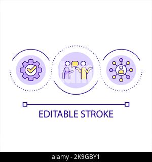 Building network connection loop concept icon Stock Vector