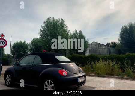 Freeway Window View A car window view over the roadside of a freeway in Belgium Stock Photo ...