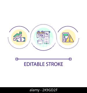 Price property management loop concept icon Stock Vector