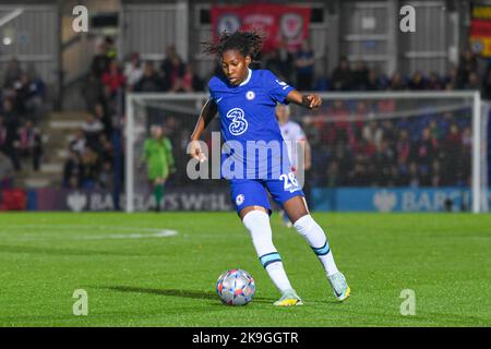 Kingston, UK. 26th Oct, 2022. Kingston, England, October 26th 2022: Kadeisha Buchanan (26 Chelsea) in action during the UEFA Womens Champions League game between Chelsea and Vllanzia at Kingsmeadow in Kingston, England. (Dylan Clinton/SPP) Credit: SPP Sport Press Photo. /Alamy Live News Stock Photo