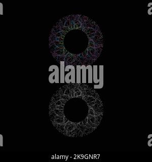 Abstract lines circles background Stock Vector