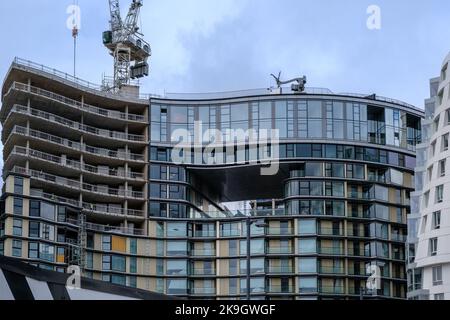 Battersea Roof Gardens under construction at Battersea Power Station development, Wandsworth, South West London. Stock Photo