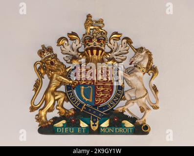 Mon dieu et unicorn emblem hi-res stock photography and images - Alamy
